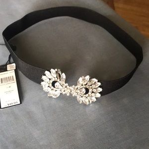 BCBG Maxazria elastic belt with embellishment